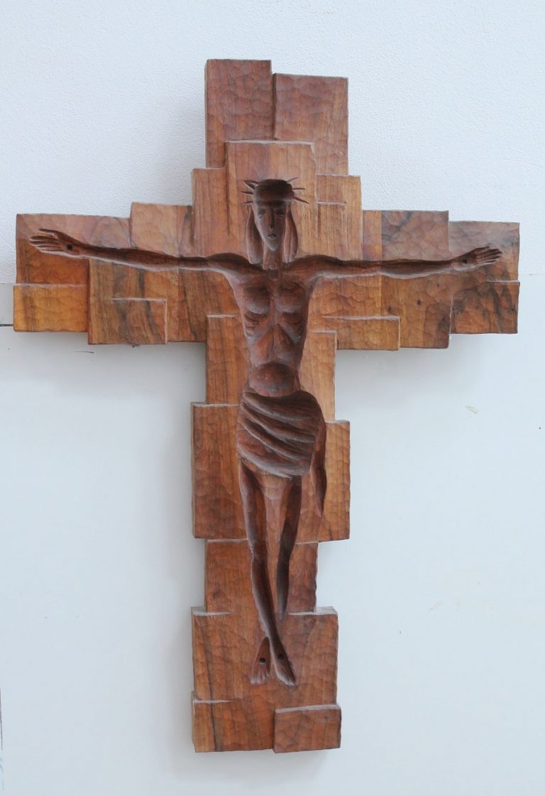 rzeźby płaskorzeźby aplikacje - rzeźba w drewnie - Krzyż